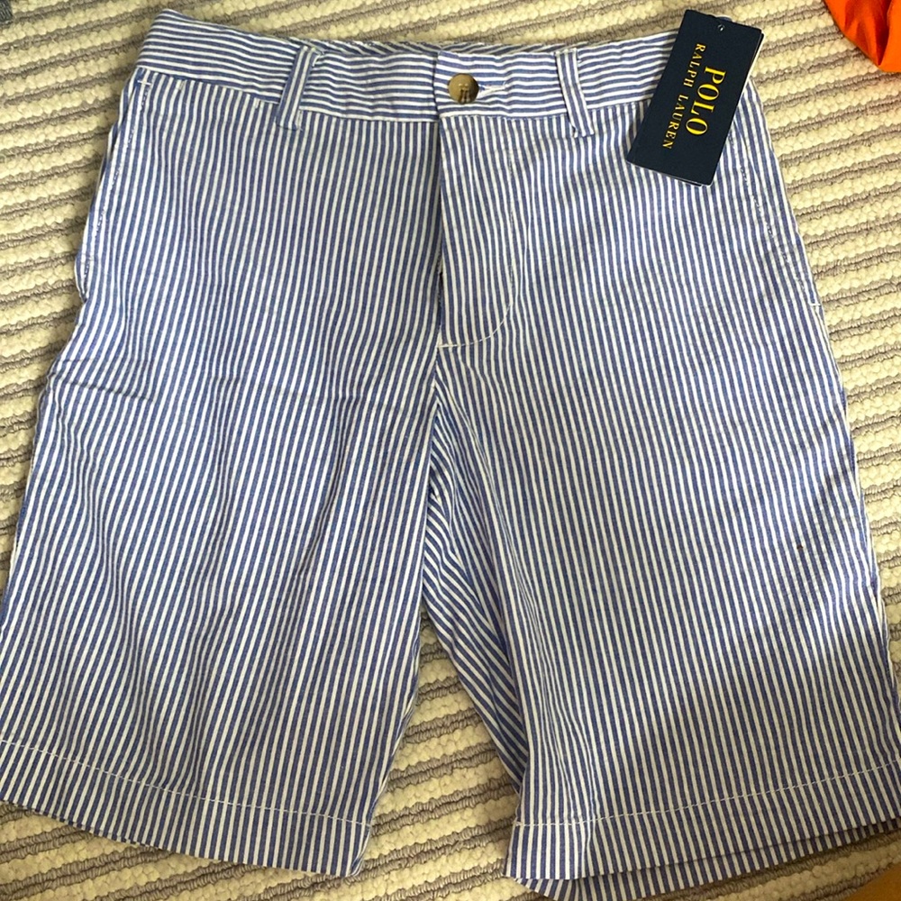 Polo Ralph Lauren Seersucker Stretch Shorts, size 8